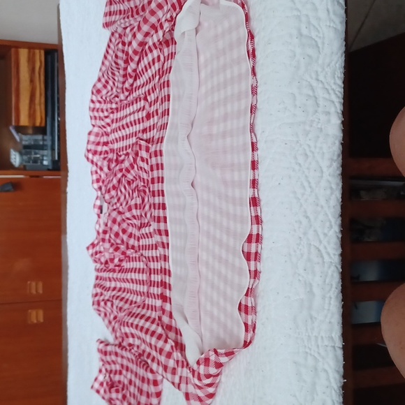 Tommy Hilfiger red and white gingum blouse/top.Large EUC - Picture 3 of 8